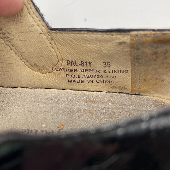 Alegria Mary Jane PAL-811 Black Leather Embroidered Design Shoes - Picture 8 of 8